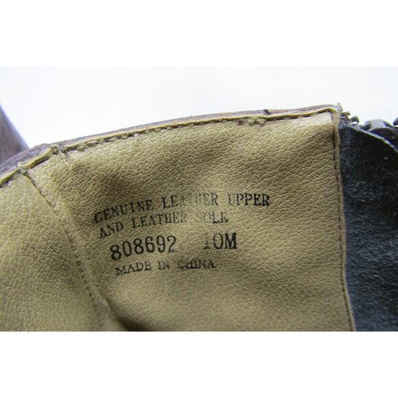 Giorgio Brutini Mens Size 10 M Brown Leather Ostrich Zip Ankle 5.5\